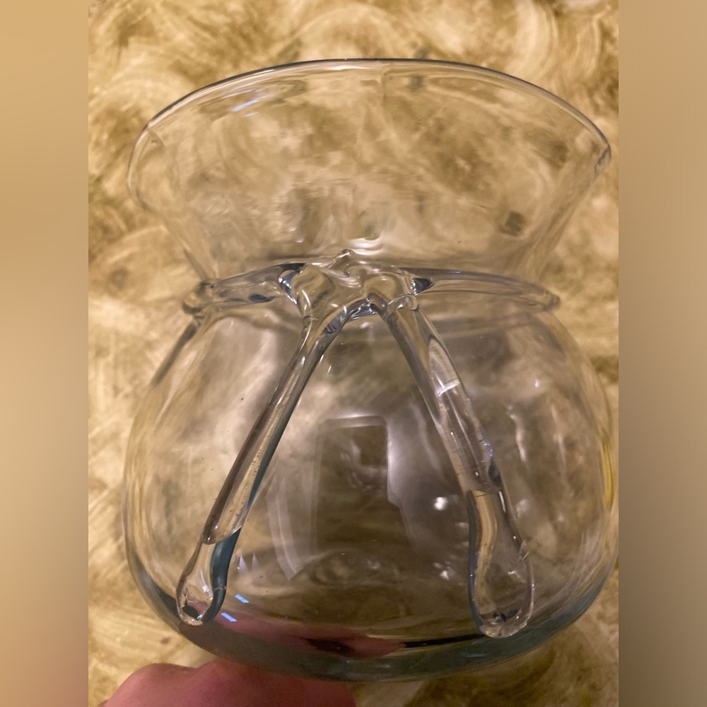 Blenko HandTied Glass Sack Stringed Pouch Vase #7839 Pop Art Style Vintage 1978